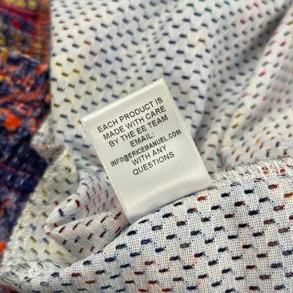 Eric Emanuel EE Rug Pattern Basic Shorts size Large L Blue Purple Red B4 - Picture 6 of 7